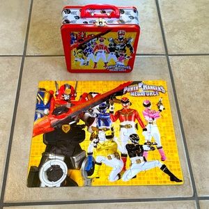 Power rangers puzzle with tin case